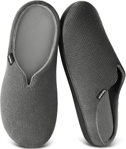Men's Wide Slippers with Memory Foam, Slip-on House Shoes for Wide Width Feet in Saudi Arabia