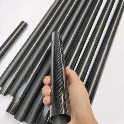 2pcs 3K Carbon Fiber Tube OD*ID 41 * 37-38mm-39mm,42 * 38mm-39mm-40mm,Length 500mm Planar Gloss/Planar Matt/Twill Glossy/Twill Matt(41x38mm-Twill Matt) in Kuwait