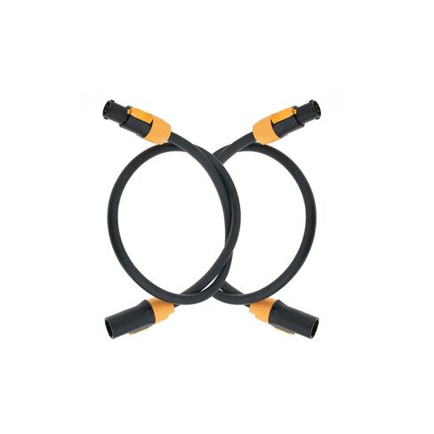 3pcs Yellow IP65 Waterproof PowerCon Male Connectors | 5000W Max Power | Neutrik True1 CBC Compatible | Outdoor Rated for Stage Lighting LED Screens Audio Gear in Kuwait