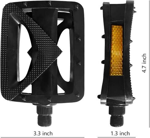 Universal Bike Pedals 9/16" Lightweight Non-Slip HX-192 Bicycle Platform Pedals Easy to Install Fit Most Adult Mountain Bikes MTB Durable Design in Kuwait