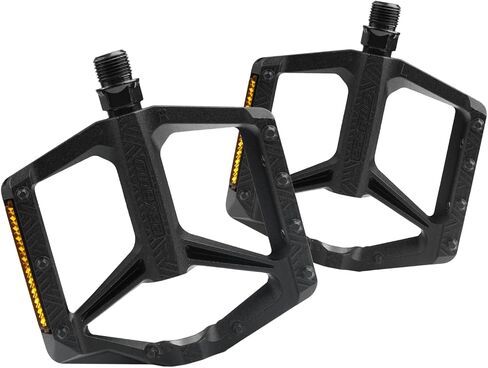 Aluminum Bike Pedals with Reflectors, Anti-Slip Flat Platform Pedals with 2DU Bearings & Chromoly Steel Axle for MTB BMX Gravel Road Bikes in Kuwait