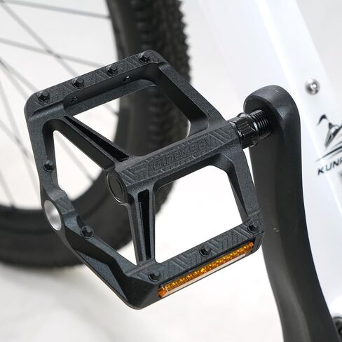 Aluminum Bike Pedals with Reflectors, Anti-Slip Flat Platform Pedals with 2DU Bearings & Chromoly Steel Axle for MTB BMX Gravel Road Bikes in Kuwait