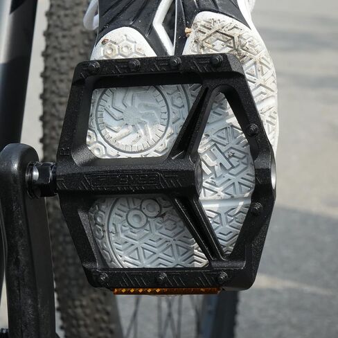 Aluminum Bike Pedals with Reflectors, Anti-Slip Flat Platform Pedals with 2DU Bearings & Chromoly Steel Axle for MTB BMX Gravel Road Bikes in Kuwait