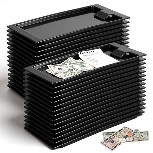 30 Pcs Black Check Holders, Restaurant Check Presenters, Bill and Tip Trays for Guest Receipts, Cash, Credit Cards, Suitable for Bars, Hotels, Cafes in Kuwait