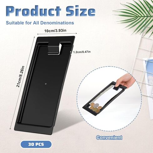 30 Pcs Black Check Holders, Restaurant Check Presenters, Bill and Tip Trays for Guest Receipts, Cash, Credit Cards, Suitable for Bars, Hotels, Cafes in Kuwait