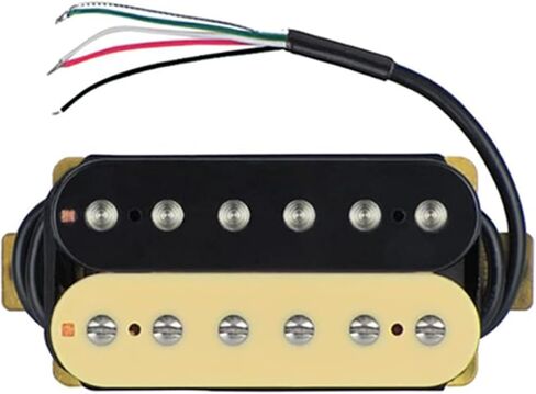 High Output Alnico 5 Humbucker Pickups Set Zebra Color Neck and Bridge Dual Coil Electric Guitar Pickups with Wax Potted Noise Reduction Design （Cream 52mm/2.05in Bridge） in Kuwait