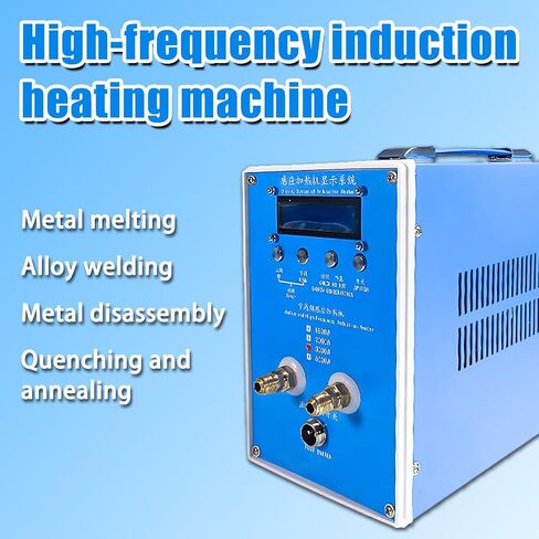 3KW Induction Heating Furnace,Industrial Blacksmithing Equipment Dual Cooling W/Water Temperature Protection 50℃, Metal Melting Welding,Making It Safer in Kuwait