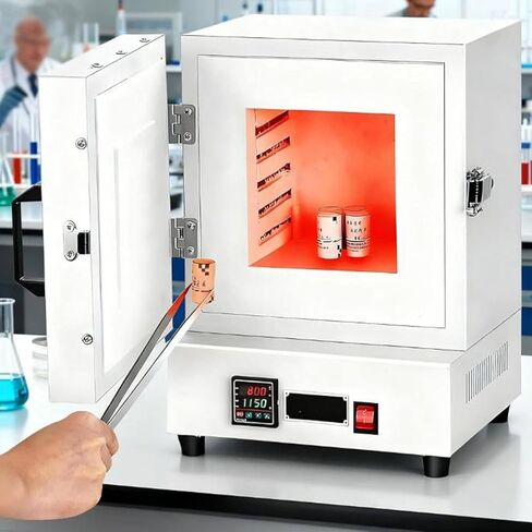 2000W Electric Burnout Oven Kiln, 1150℃ High-Temperature Muffle Furnace for Jewelry, Lab Use, Integrated Precision Casting & Psing Furnace, Ideal for Gold & Silver Jewelry Making in Kuwait