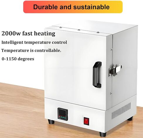 2000W Electric Burnout Oven Kiln, 1150℃ High-Temperature Muffle Furnace for Jewelry, Lab Use, Integrated Precision Casting & Psing Furnace, Ideal for Gold & Silver Jewelry Making in Kuwait