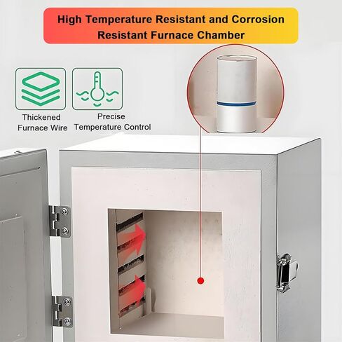 2000W Electric Burnout Oven Kiln, 1150℃ High-Temperature Muffle Furnace for Jewelry, Lab Use, Integrated Precision Casting & Psing Furnace, Ideal for Gold & Silver Jewelry Making in Kuwait