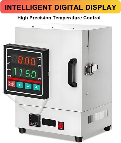 2000W Electric Burnout Oven Kiln, 1150℃ High-Temperature Muffle Furnace for Jewelry, Lab Use, Integrated Precision Casting & Psing Furnace, Ideal for Gold & Silver Jewelry Making in Kuwait