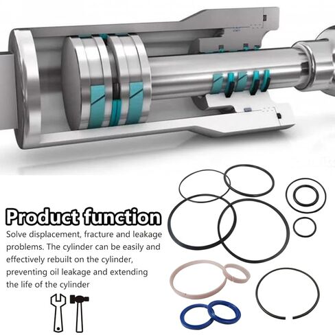 Hydraulic Cylinder Rebuild Kit for 4" Bore x 1.75" Rod, Seal Kit for Log Splitter Repair, Compatible for County Line and for Tractor Supply Huskee Models in Kuwait