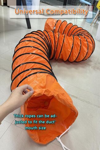 30cm Heavy‑Duty PVC Flexible Ducting Hose, 5m Flame‑Retardant Ventilation Pipe, 0.28mm Thick Foldable Extractor Hose for Industrial Use, HVAC Systems & Workshop Blower【30cm*5m】 in Kuwait