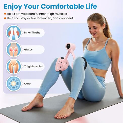 Thigh Trainer, 360°Adjustable Pelvic Floor Muscle Exerciser with LED Display, Inner Thigh Exerciser for Women, Thigh Workout Equipment for Hip, Leg, Arm in Kuwait