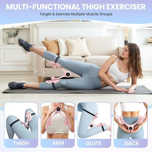 Thigh Trainer, 360°Adjustable Pelvic Floor Muscle Exerciser with LED Display, Inner Thigh Exerciser for Women, Thigh Workout Equipment for Hip, Leg, Arm in Kuwait