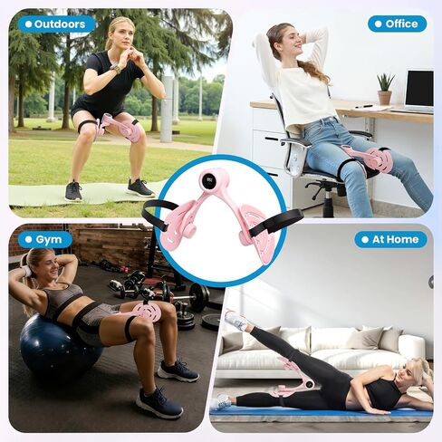 Thigh Trainer, 360°Adjustable Pelvic Floor Muscle Exerciser with LED Display, Inner Thigh Exerciser for Women, Thigh Workout Equipment for Hip, Leg, Arm in Kuwait