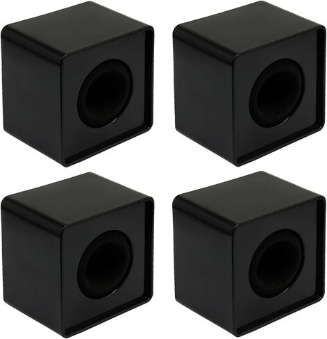 Litoexpe 4 Pcs Portable Cube Shaped Microphone Flag Station for Interviews and KTV, ABS Foam Mic Flag Accessories(Black) in Kuwait