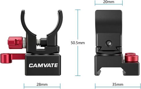 حامل ميكروفون CAMVATE Shotgun (0.75 إلى 1.18 بوصة) مع مشبك الناتو-3993 in Kuwait