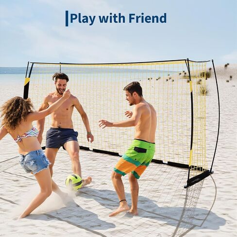 12X6 FT Portable Soccer Goal Foldable Pop-Up Soccer Net with Metal Frame and Carry Bag Quick Set Up Soccer Goal Net for Indoor Outdoor Practice Training Teens and Adults in Saudi Arabia