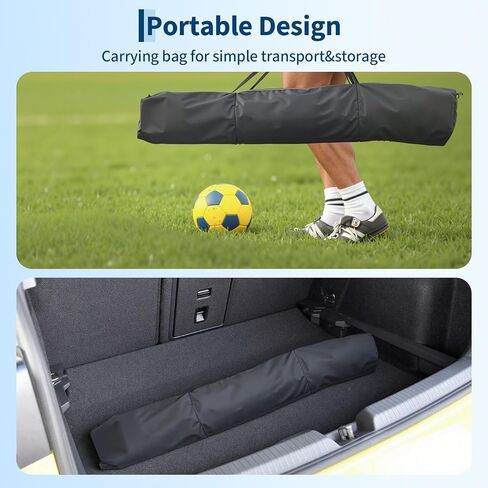 12X6 FT Portable Soccer Goal Foldable Pop-Up Soccer Net with Metal Frame and Carry Bag Quick Set Up Soccer Goal Net for Indoor Outdoor Practice Training Teens and Adults in Saudi Arabia