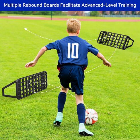 Soccer Rebounder Board 2 Angles Rebounder Soccer Wall Kickback Rebound Board for Backyard, for Ball Passing and Bounce Back Training in Kuwait