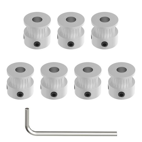 20 Teeth GT2 Timing Belt Pulley, 4mm Bore 10mm Width Synchronous Wheel GT2 Idler Pulley Fit 10mm Belt for 3D Printer Accessories and CNC Machines (7-Pack) in Saudi Arabia