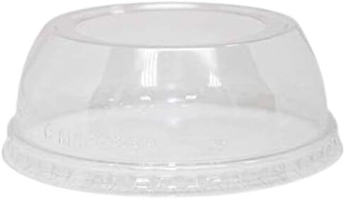 Crystal Clear 2" Wide Dome PET Plastic Lids with 2" Straw Hole – Fits 12, 16, 20 & 24 oz Cups:100CT in Kuwait
