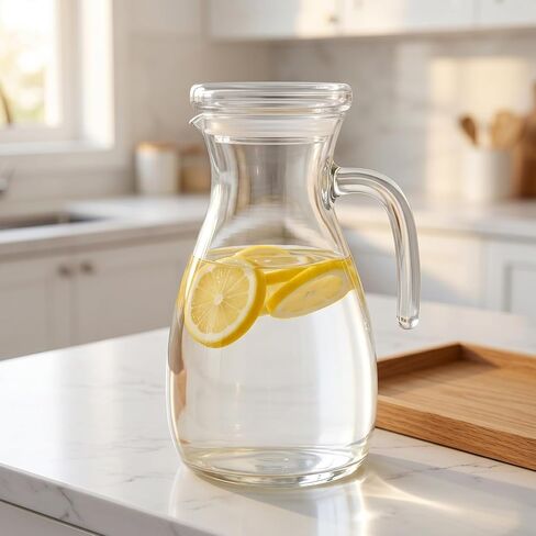 2pcs Replaceable Water Pitcher Lid Glass and Silicone Jug Cover for Easy Cleaning Wear-resistant for Juice and Beverage Storage in Kuwait