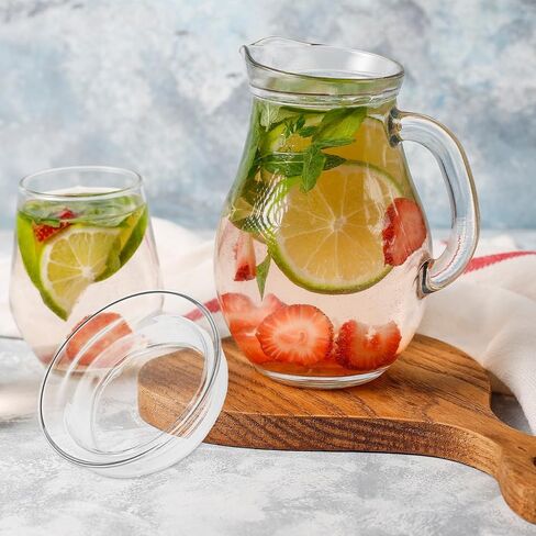 2pcs Replaceable Water Pitcher Lid Glass and Silicone Jug Cover for Easy Cleaning Wear-resistant for Juice and Beverage Storage in Kuwait