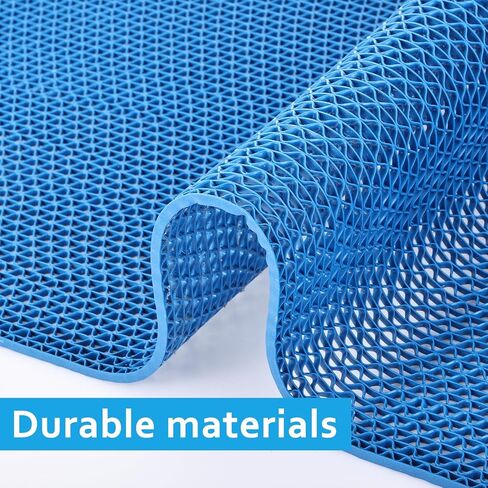 16in x 10Ft Drainage Non Slip Flooring Mats Swimming Pool Bathroom Anti-Fatigue Rubber Matting Heavy Duty Commercial Anti Slip Floor Mats for Garage Restaurant Sauna SPA, 15.7inch x 118inch in Kuwait