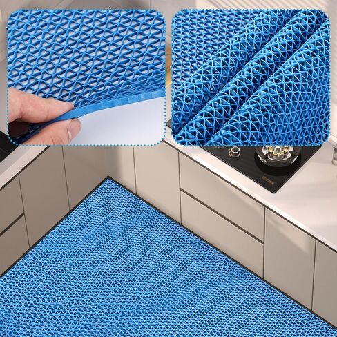 16in x 10Ft Drainage Non Slip Flooring Mats Swimming Pool Bathroom Anti-Fatigue Rubber Matting Heavy Duty Commercial Anti Slip Floor Mats for Garage Restaurant Sauna SPA, 15.7inch x 118inch in Kuwait