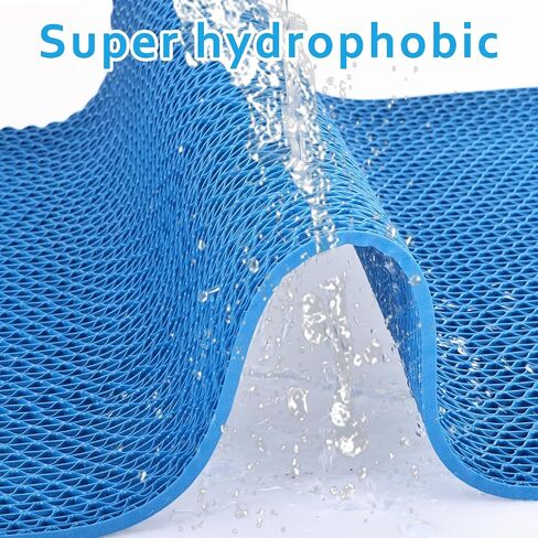 16in x 10Ft Drainage Non Slip Flooring Mats Swimming Pool Bathroom Anti-Fatigue Rubber Matting Heavy Duty Commercial Anti Slip Floor Mats for Garage Restaurant Sauna SPA, 15.7inch x 118inch in Kuwait