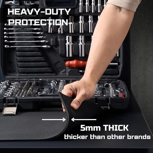 ONREVA Workbench Mat 24X52 Inches, EVA Rubber Work Mat, Protect Your Work Bench Top, Heavy Duty Pad for Tool Box Top, Table, Tool Station, Rolling Cabinet Cart Cover Liner Matt, 52"X24" 5mm Thick in Kuwait