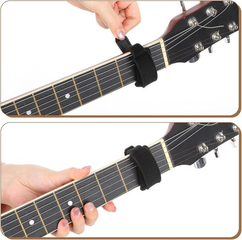 2 Pcs Guitar String Dampener, Guitar Fret Mute Wrap, Bass String Muter Bass Muffler Silencer Damper Strap Adjustable Guitars Strings Dampener, Guitars Accessories in Kuwait