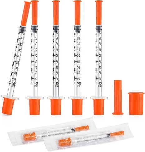 100 Pack 1ml 31G 5/16 Inch (8mm), Individually Packed, Leak-Proof, Disposable, Lab Supplies in Saudi Arabia