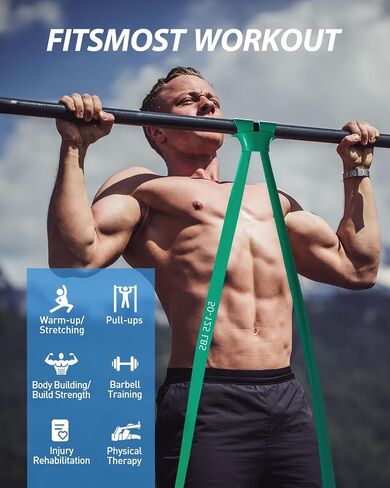 Dapofajo Resistance Bands for Working Out: Silicone 5-Level Exercise Bands, 3X Tear-Resistant, Pull Up Assistance - Physical Therapy & Strength Training for Men & Women in Saudi Arabia