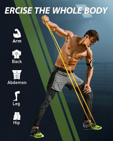 Dapofajo Resistance Bands for Working Out: Silicone 5-Level Exercise Bands, 3X Tear-Resistant, Pull Up Assistance - Physical Therapy & Strength Training for Men & Women in Saudi Arabia
