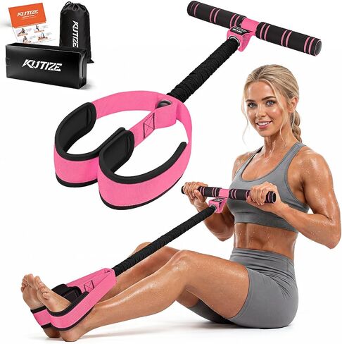 KUTIZE Multifunction Pedal Resistance Band with Handle, Upgraded Exercise Equipment with Soft Foot Pedal for Sit Up & Full-Body Home Gym Workouts, Core/ABS Training, Pilates, Yoga & Physical Therapy in Saudi Arabia