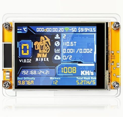Bitcoins Miner Lucky Miner Upgrade 980kh/s 2.8 بوصة شاشة DIY Solo Miner Crypto Miner Home Use BTC in Kuwait