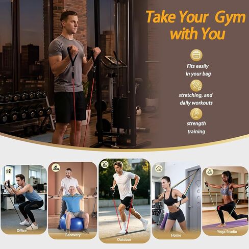 Resistance Bands with Handles, Workout Bands, Exercise Resistance Bands Set for Men & Women, Fitness Bands for Resistance Training, Physical Therapy, Home Workout Set in Saudi Arabia