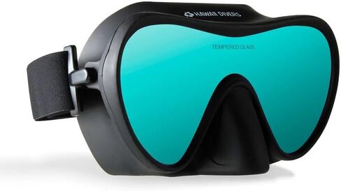 Hawaii Divers Deep Sea Mirrored - Adult Snorkel Mask, Tempered Glass, Mirrored Lens, Swimming Snorkel, Snorkeling Gear in Saudi Arabia