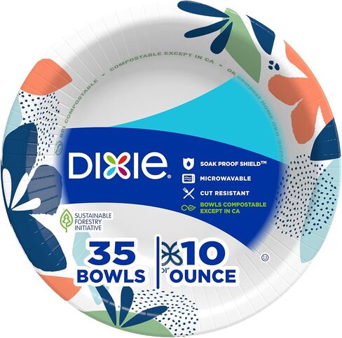 Dixie Disposable Paper Bowls 10oz, 35 CT in Saudi Arabia