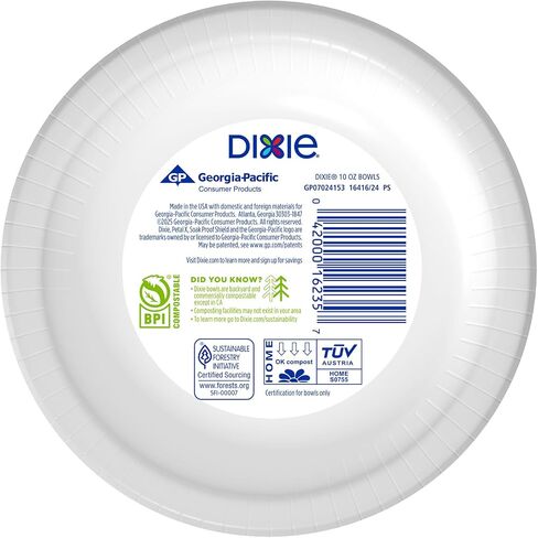 Dixie Disposable Paper Bowls 10oz, 35 CT in Saudi Arabia