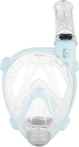 Cressi Prince Jr Full Face Masks, Clear/Ice Cyan in Saudi Arabia