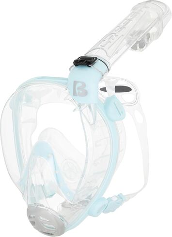 Cressi Prince Jr Full Face Masks, Clear/Ice Cyan in Saudi Arabia
