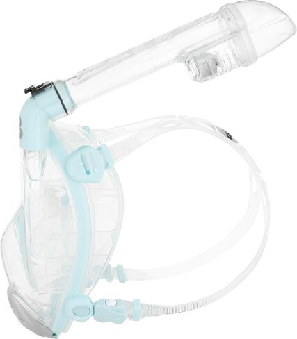 Cressi Prince Jr Full Face Masks, Clear/Ice Cyan in Saudi Arabia