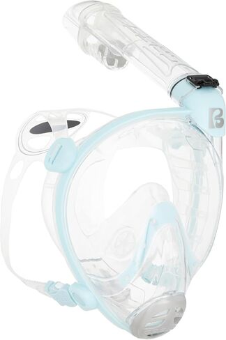 Cressi Prince Jr Full Face Masks, Clear/Ice Cyan in Saudi Arabia
