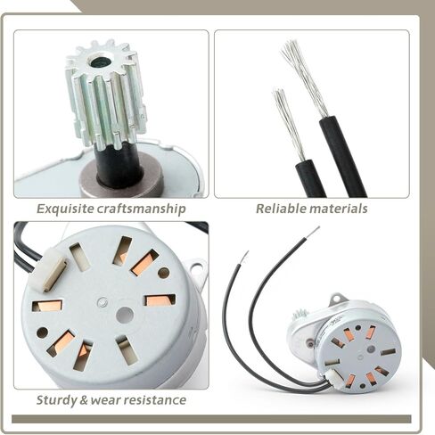 18743 Timer Motor Compatible with Fleck 5600 2500 2510 2750 3200 9000 9100 9500 Control Valve, Replace 18743-1 18743-2 13400 13944 w/11384 Mounting Screw 120V 60Hz 3W in Saudi Arabia