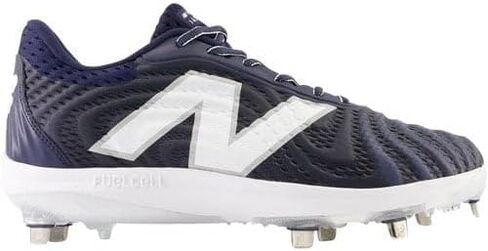 حذاء بيسبول رجالي من New Balance FuelCell 4040V7 منخفض المعدن باللون الأزرق الداكن/الأبيض بعرض 15 in Kuwait