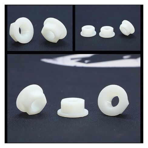 10/50pcs White Nylon Hexagon Flange Nut M3 M4 M5 M6 M8 M10 M12 Plastic Flange Nut for Heat Electricity Insulation(M8 10pcs) in Saudi Arabia
